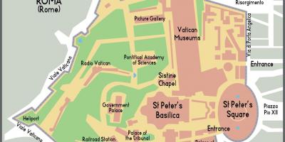 Karta över Vatikanen ingång 