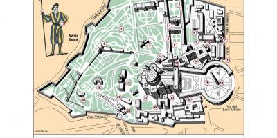 Karta över Vatikanen museum rum