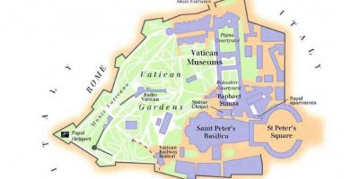 Karta över vatikanmuseet och sixtinska kapellet