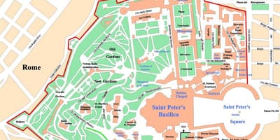 Vatikanstaten politiska karta